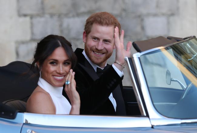 El príncipe Harry y Meghan Markle después de su boda en mayo de 2018.