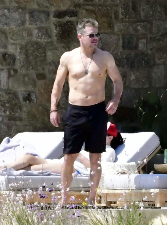 Matt Damon sin camisa