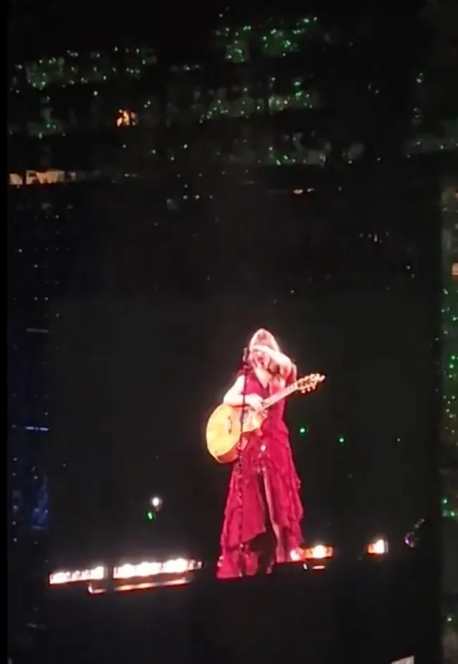 Swift no podía dejar de reírse cuando tocó la canción en su show de Seattle el sábado.