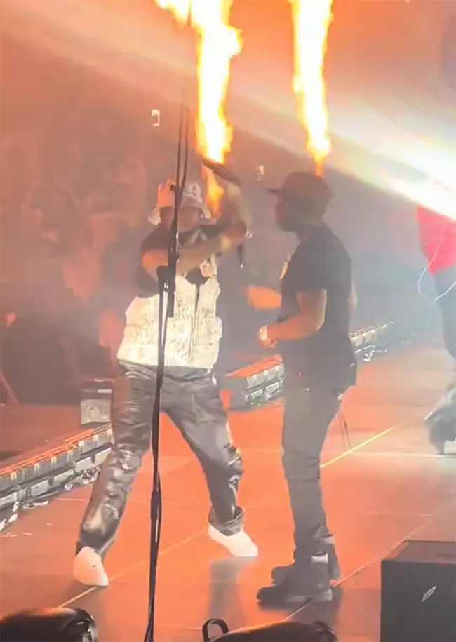 50 Cent arrojó su micrófono roto a la multitud y dejó a un fan con una horrible herida en la cabeza.