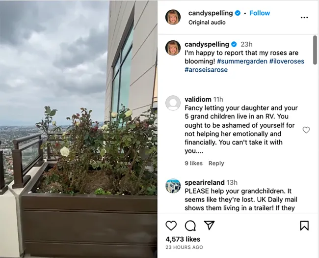 Muchos de los seguidores de Candy en Instagram la criticaron por ignorar aparentemente la situación financiera de su hija.