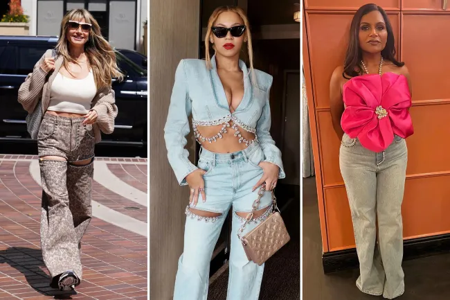 Los jeans ostentosos de Area son amados por estrellas como Heidi Klum, Beyoncé y Mindy Kaling.