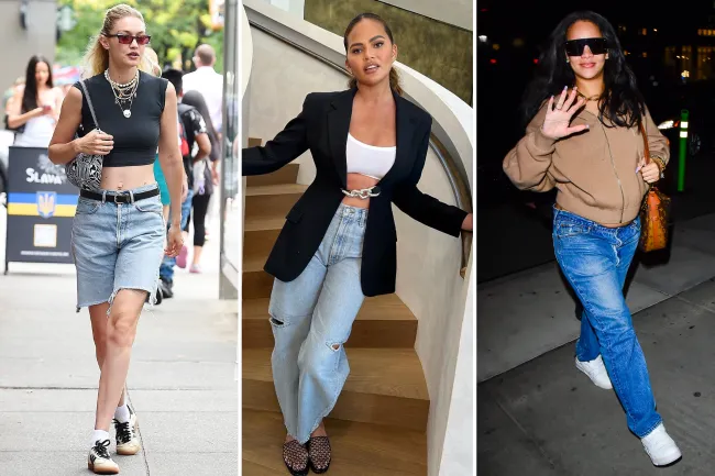 Gigi Hadid, Chrissy Teigen y Rihanna tienen jeans Agolde.