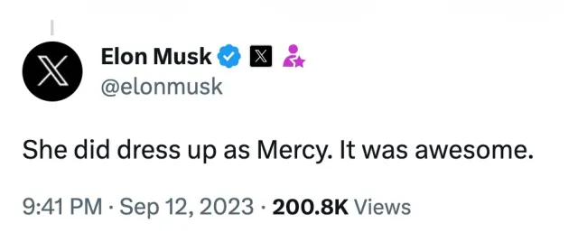 Musk tuiteó la imagen “impresionante” como una forma de confirmar una anécdota en una biografía sobre él.