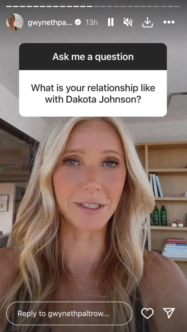 Gwyneth Paltrow compartió que es buena amiga de la novia de Chris Martin, Dakota Johnson.