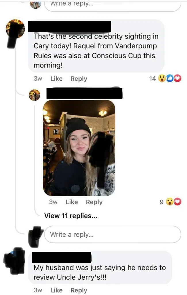 Podemos confirmar que Leviss estuvo en Cary esa misma mañana y se detuvo en Conscious Cup Coffee Cary.