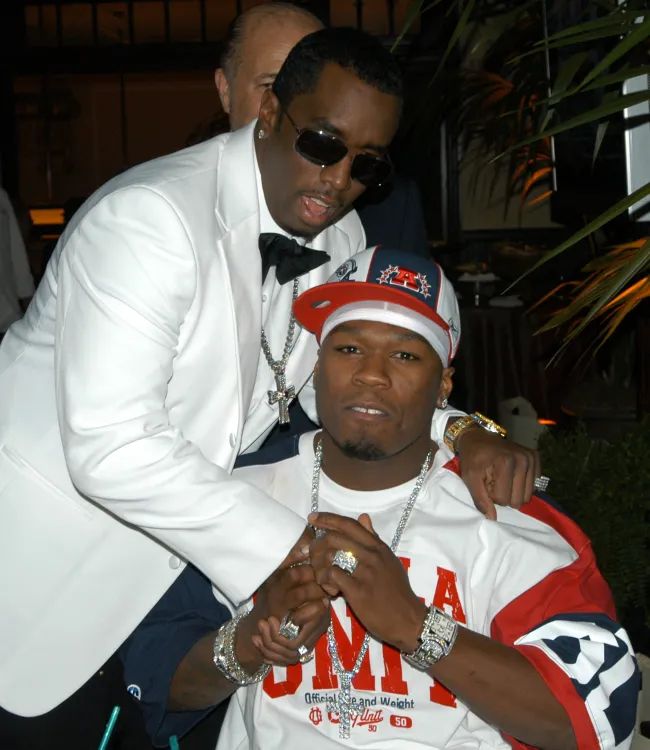 50 Cent y Diddy.Denise Truscello
