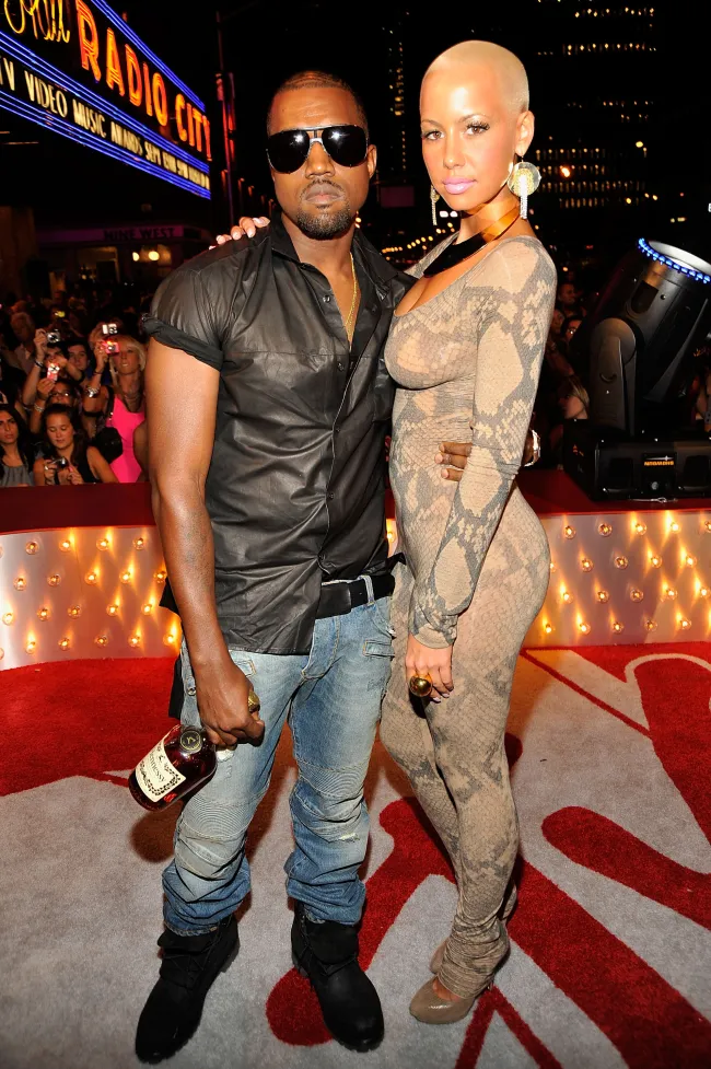 Kanye West y Amber Rose.