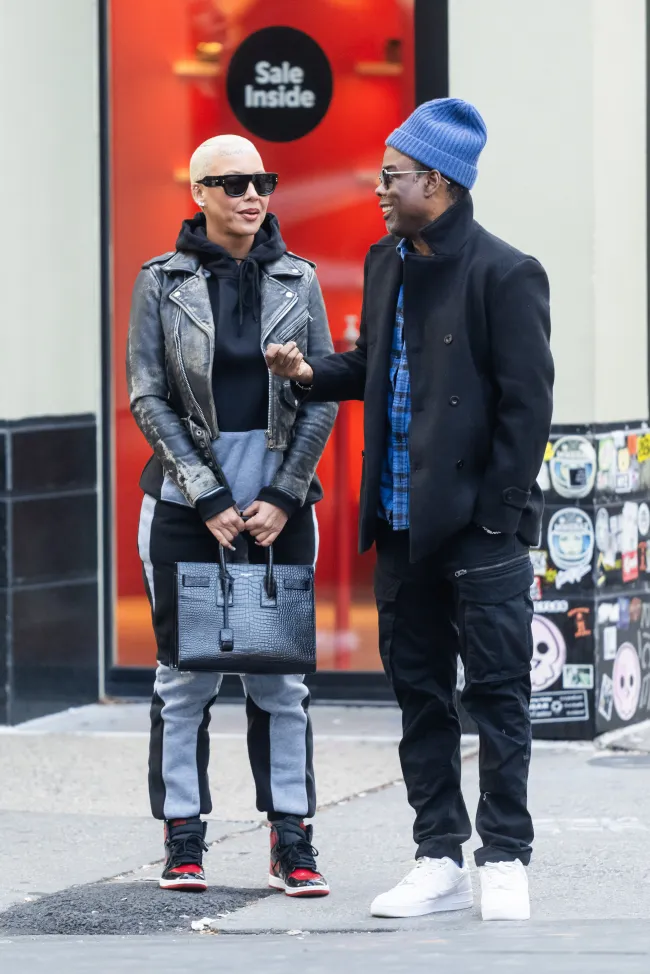 Chris Rock y Amber Rose en Nueva York.