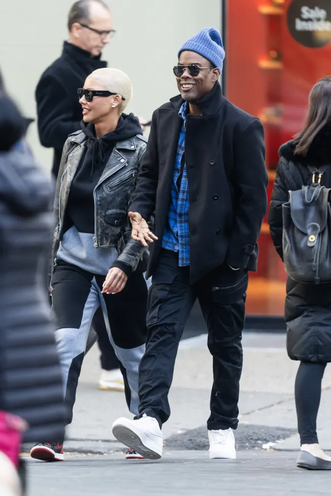 Chris Rock y Amber Rose en Nueva York.