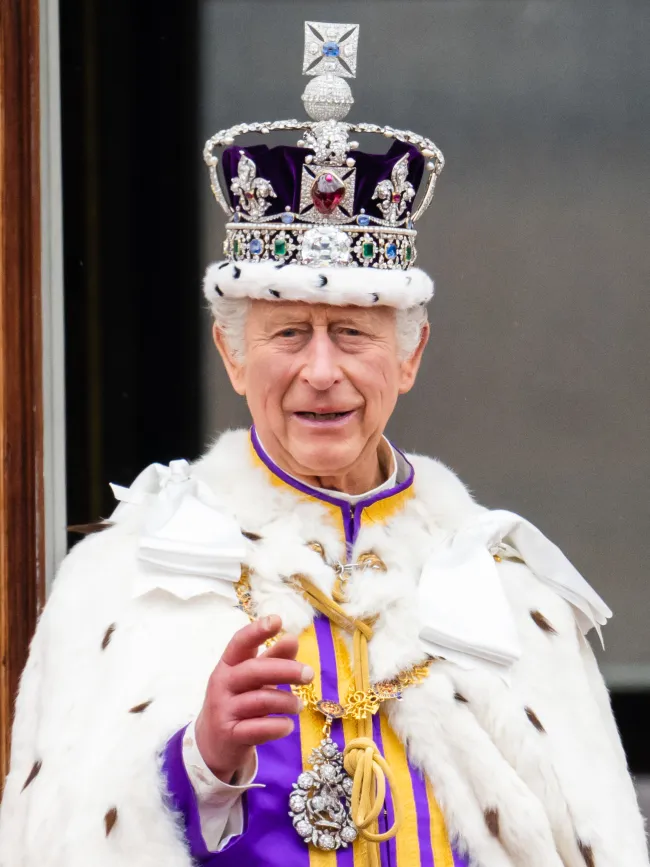 El rey Carlos III bromeó sobre sus “dedos de salchicha” antes de la ceremonia de coronación.Samir Hussein/WireImage