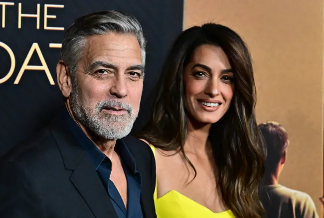 Los Clooney se casaron en septiembre de 2014 y le dieron la bienvenida a Ella y Alexander en junio de 2017.AFP vía Getty Images
