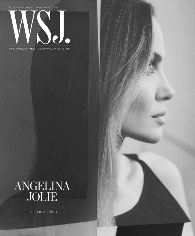 Angelina Jolie modeló algunos looks elegantes de su nueva marca de moda, Atelier Jolie, en el último número del WSJ.Revista WSJ