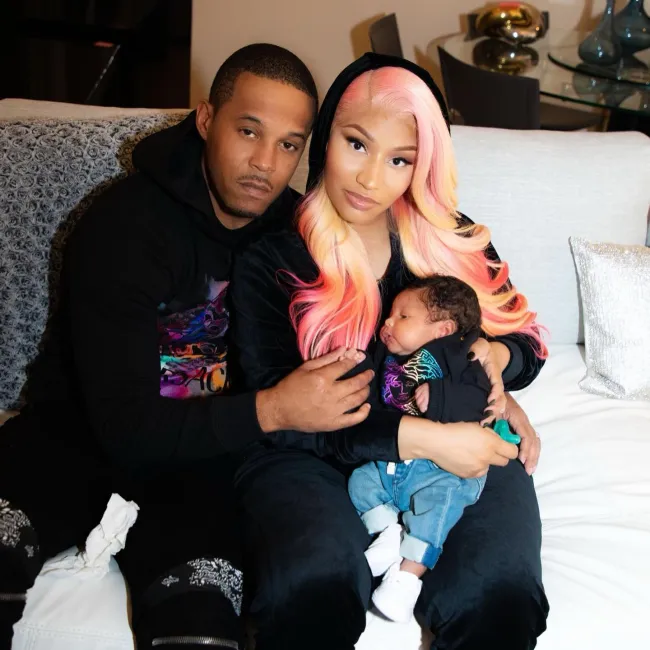 Nicki Minaj, Kenneth Petty y su hijo.