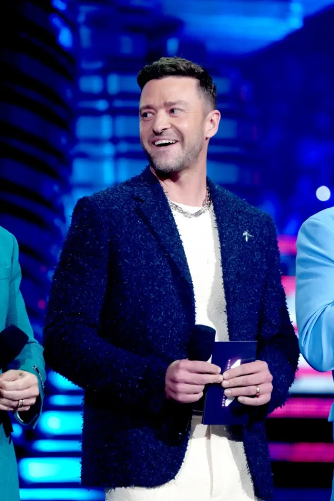 Justin Timberlake en el escenario de los VMA de 2023.