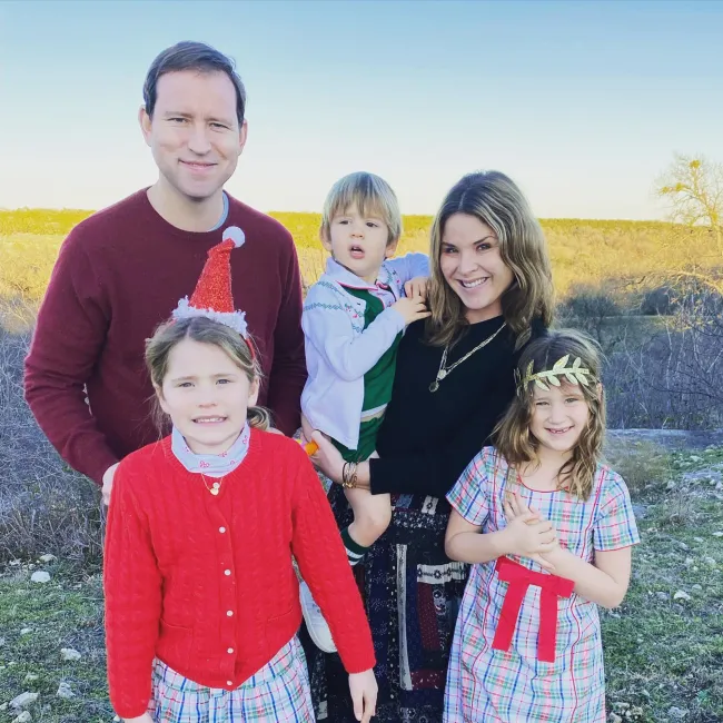 Jenna Bush Hager y Henry Hager con sus hijos.