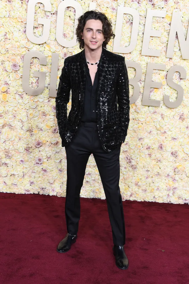 Timothee Chalamet asiste a la 81ª edición de los Golden Globe Awards en el Beverly Hilton el 7 de enero de 2024 en Beverly Hills, California.