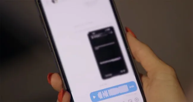 Una captura de pantalla del teléfono de Lala Kent mostrando su mensaje a Raquel Leviss