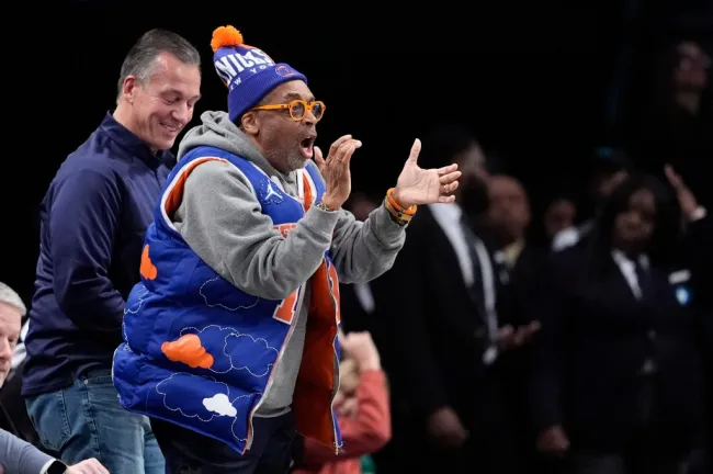 Spike Lee en el partido de los Knicks.