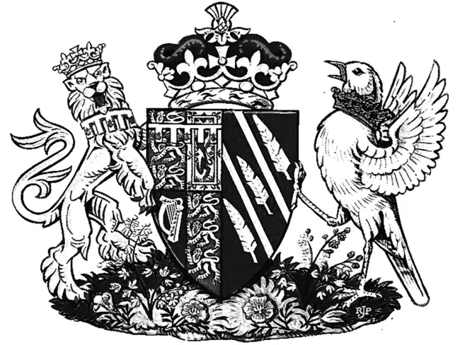 El escudo de armas del Reino Unido.