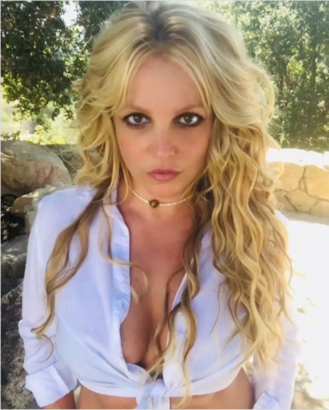 Britney Spears en su patio trasero