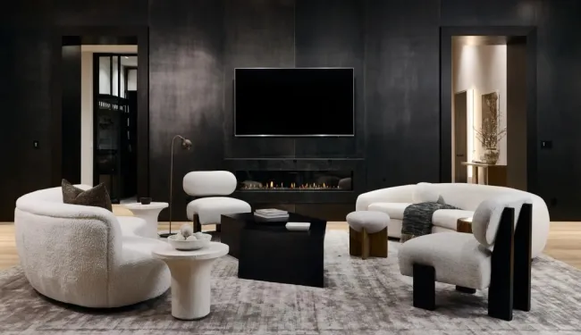 La sala de estar de Kylie Jenner y Travis Scott en Beverly Hills.