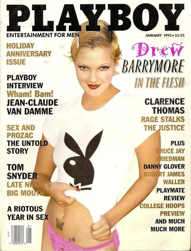 Drew Barrymore portada de Playboy