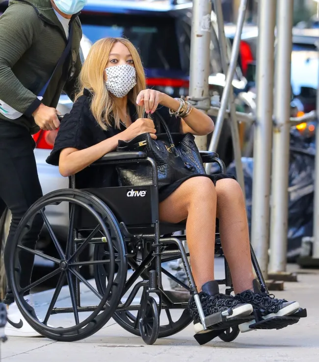 Wendy Williams en silla de ruedas.