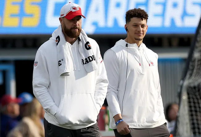 Patrick Mahomes y Travis Kelce.