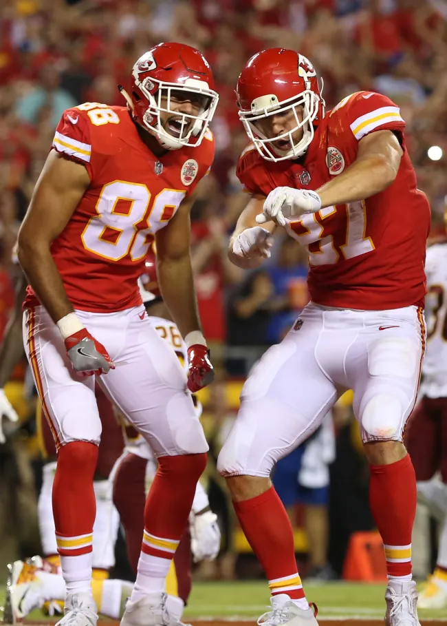 Ross Travis y Travis Kelce