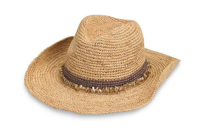 Un sombrero de vaquero de paja