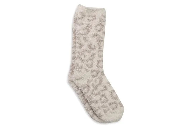 Calcetines de felpa con estampado de leopardo de Barefoot Dreams