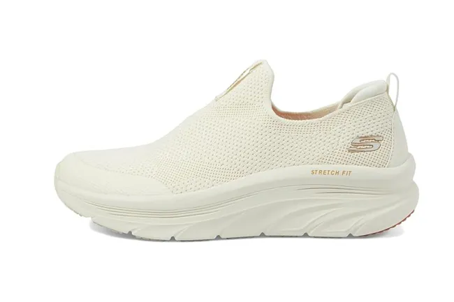 Un zapato sin cordones Skechers blanco