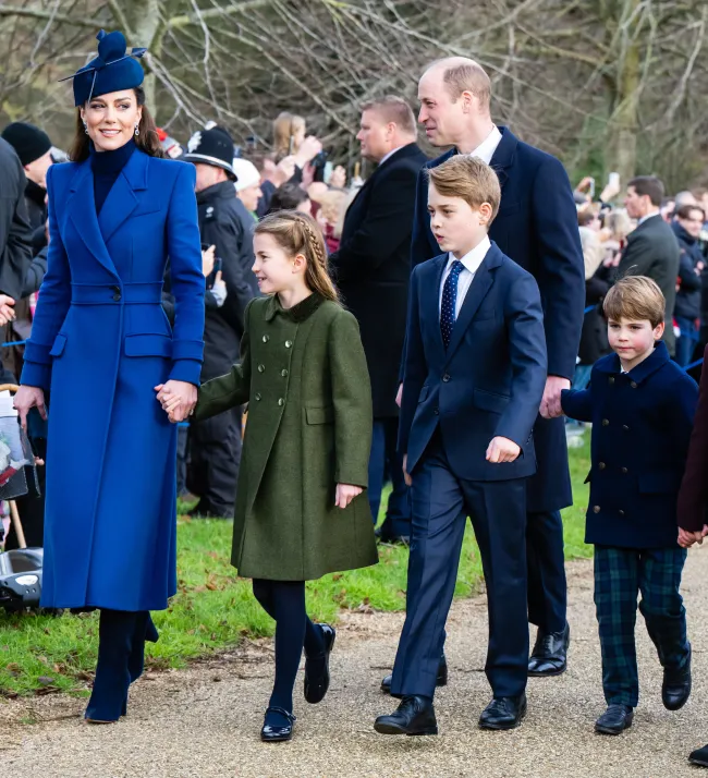 Catalina, Princesa de Gales, Princesa Carlota de Gales, Príncipe Jorge de Gales, Príncipe Guillermo, Príncipe de Gales, Príncipe Luis de Gales.