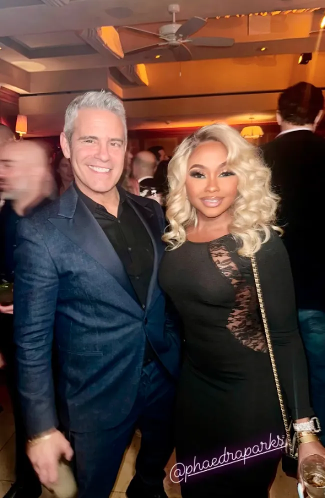 Fedra Parks y Andy Cohen.