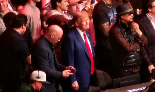 Donald Trump en UFC 299.