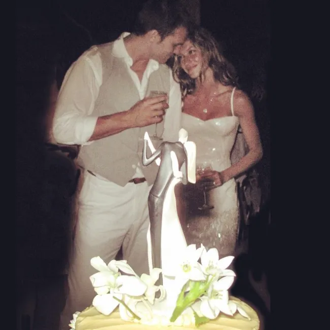 Tom Brady y GIsele Bündchen el día de su boda.