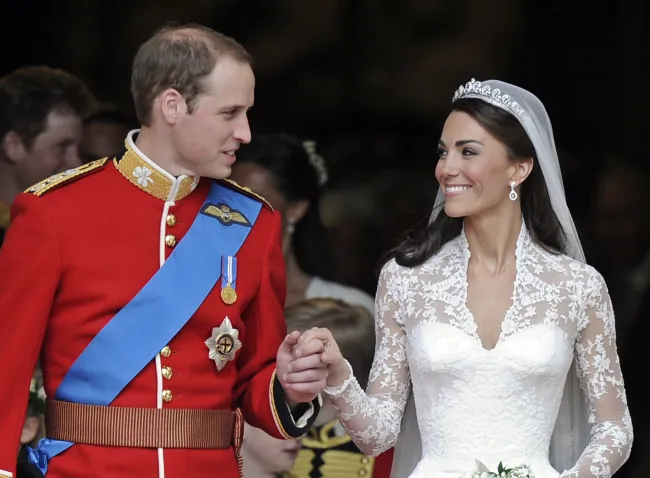 El príncipe William y Kate Middleton el día de su boda.