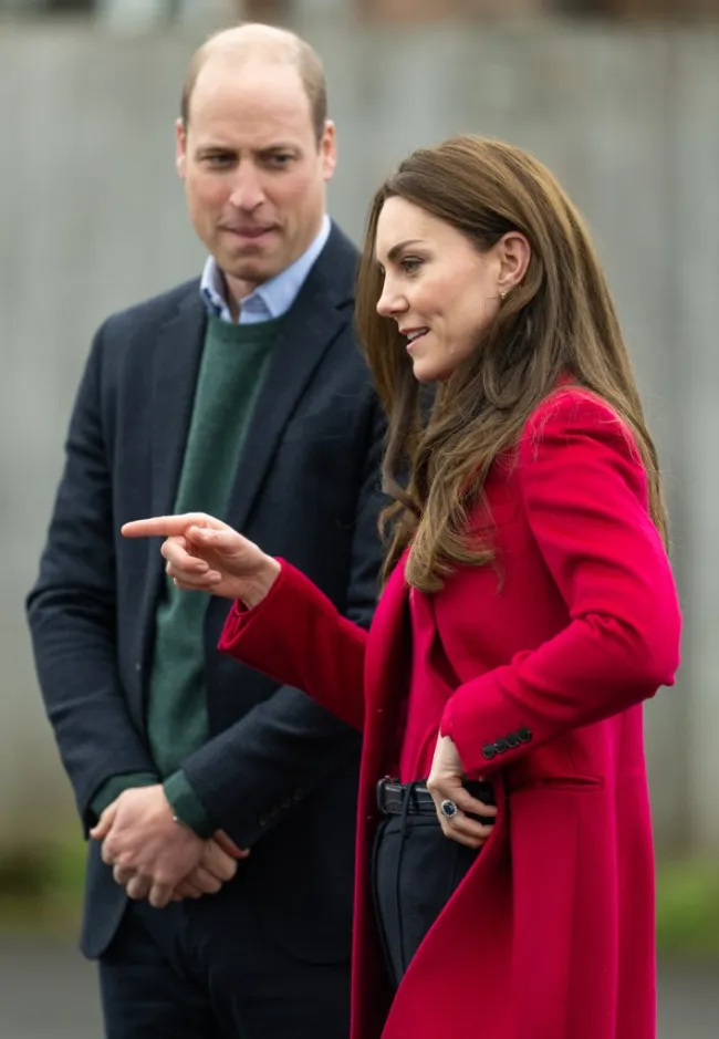 Kate Middleton y el príncipe William en Windsor.