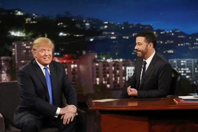 Donald Trump y Jimmy Kimmel en 2015.