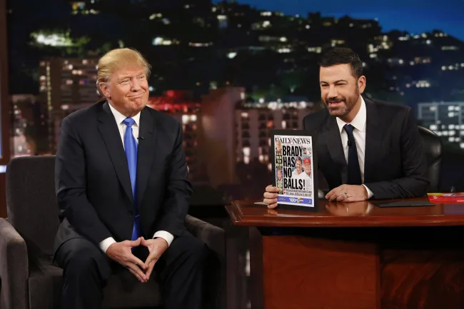 Donald Trump y Jimmy Kimmel en 2015.