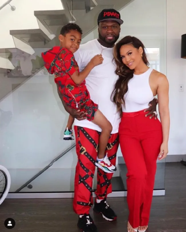 Daphne Joy, 50 Cent y su hijo.