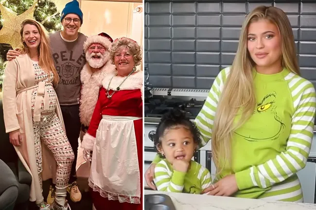 Blake Lively y Kylie Jenner en pijama de Hanna Andersoon con su familia