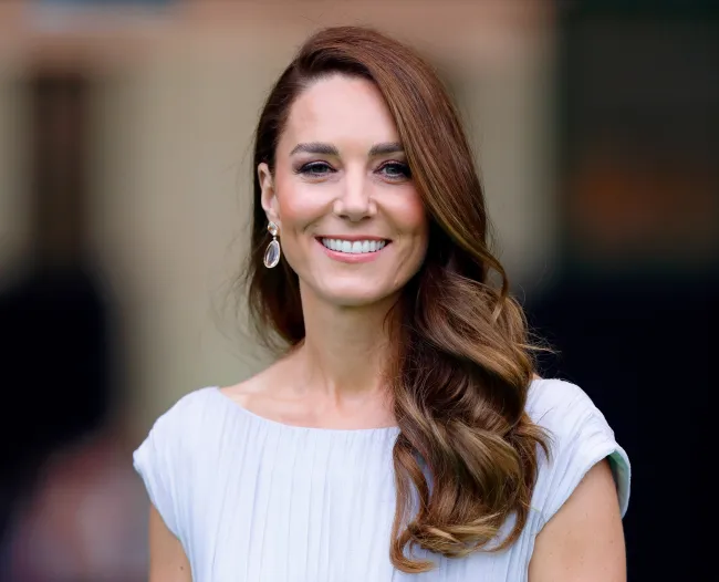 Kate Middleton sonriendo en 2021.