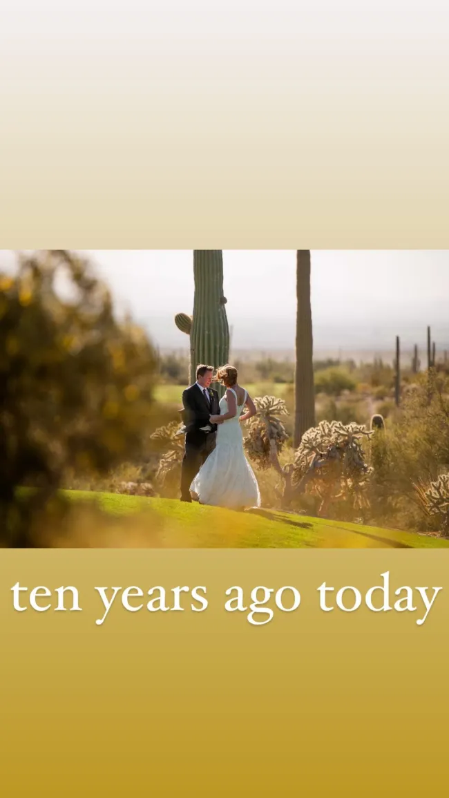 Una captura de pantalla de la historia de Instagram de Savannah Guthrie sobre su boda.