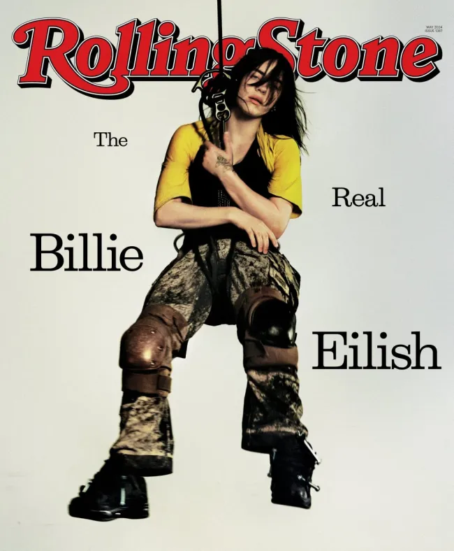 Billie Eilish en la portada de mayo de 2024 de Rolling Stone.