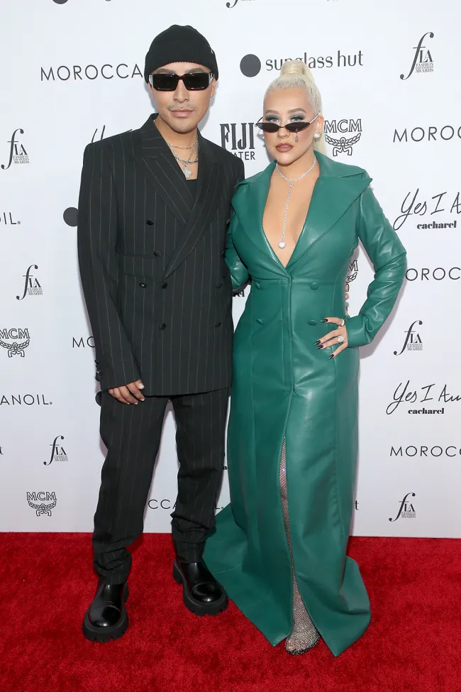 Etienne Ortega y Christina Aguilera asisten a la sexta edición anual de los premios Fashion Los Angeles Awards del Daily Front Row