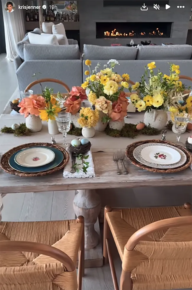 La mesa de Pascua de Kris Jenner