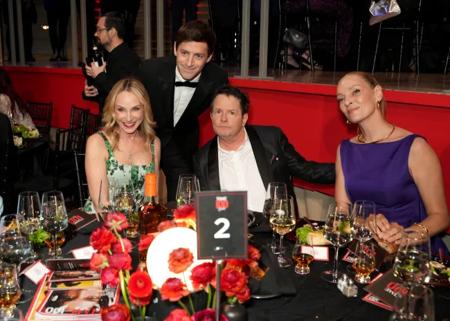 Tracy Pollan, Alex Edelman, Michael J. Fox y Uma Thurman asisten a la Gala TIME100 2024