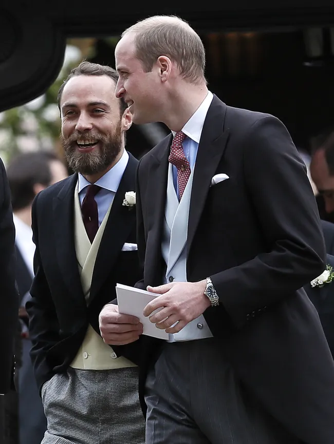 James Middleton y el príncipe William.